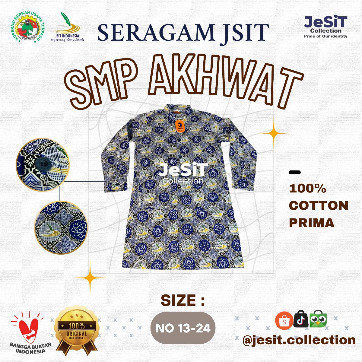 Baju Batik SMP Akhwat Tunik