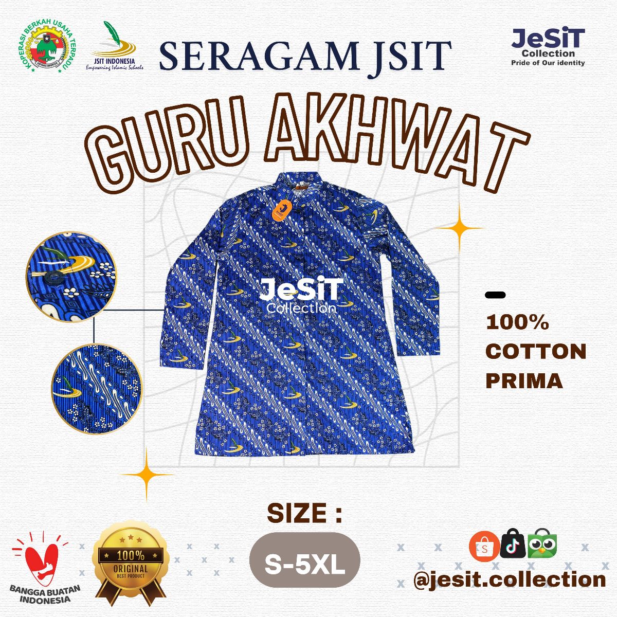 Baju Batik Guru Akhwat Tunik