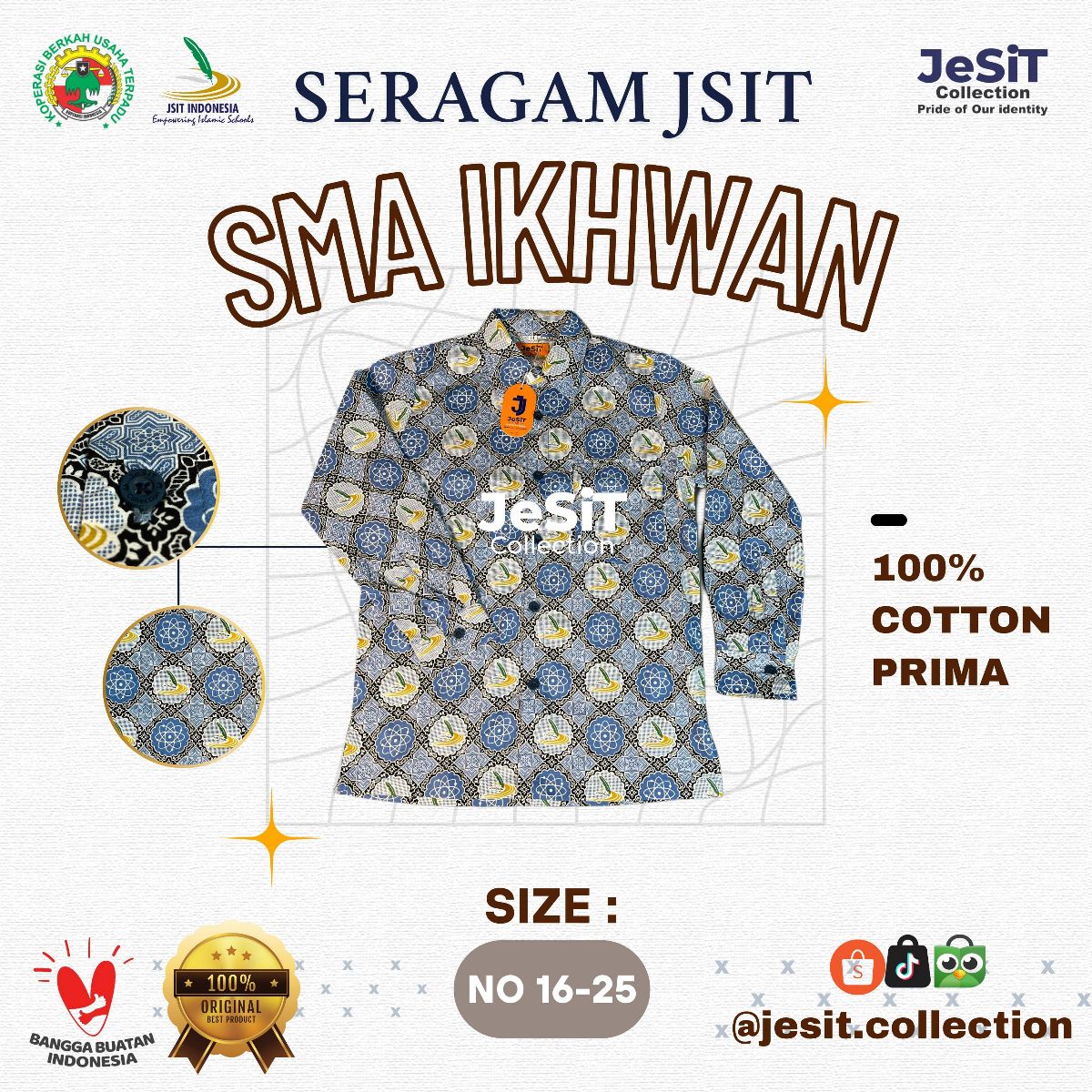 Baju Batik SMA Ikhwan Lengan Panjang