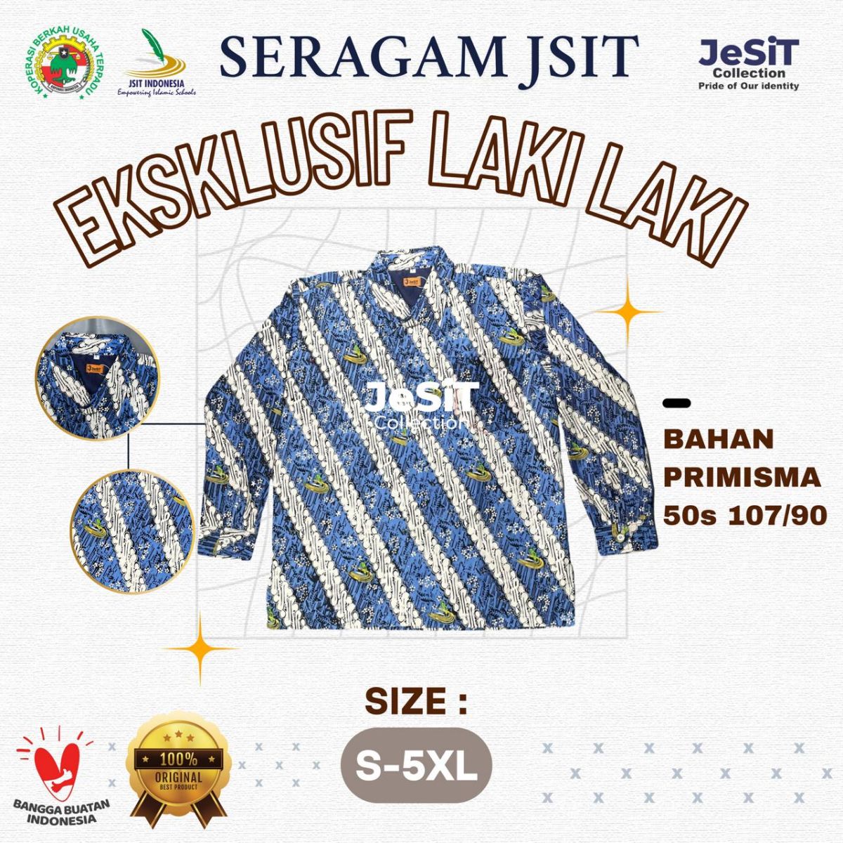 Baju Batik Eksklusif Guru Ikhwan Lengan Panjang