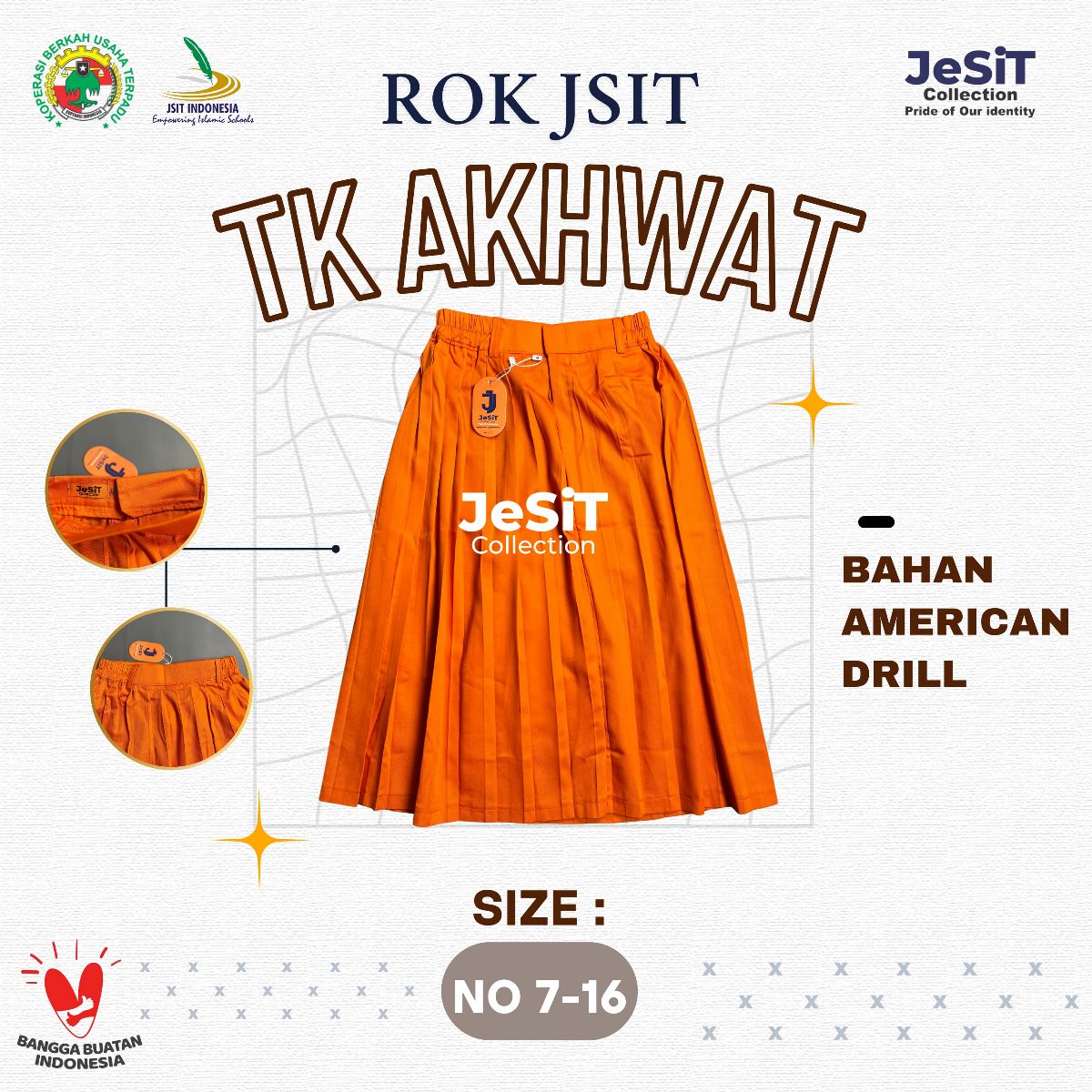 Rok TK Warna Orange