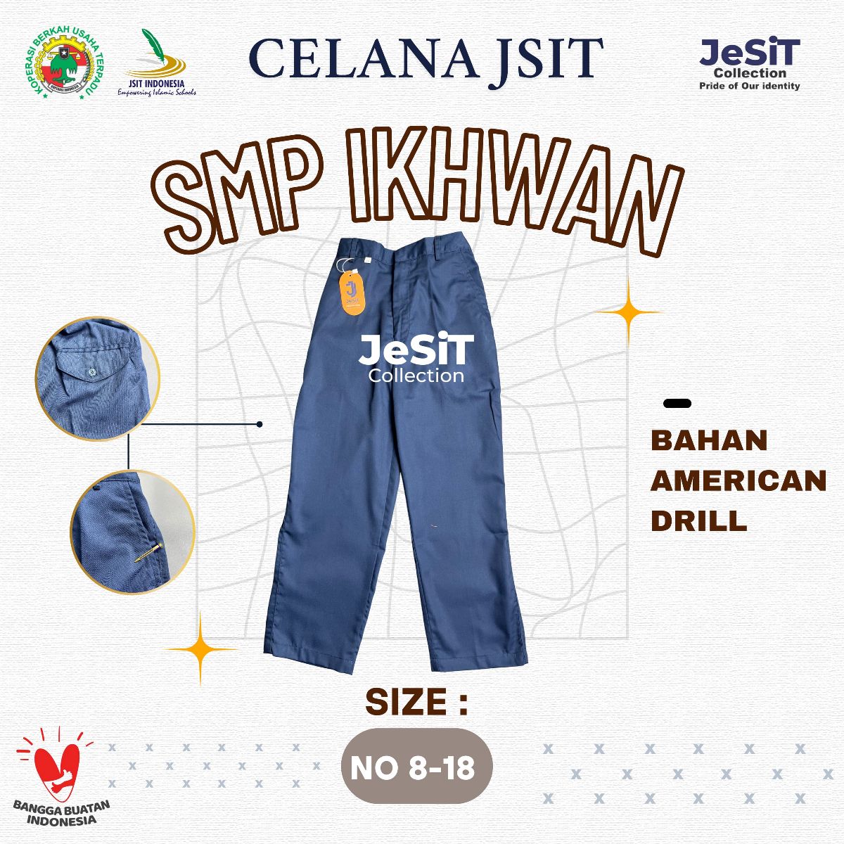 Celana SMP Warna Biru