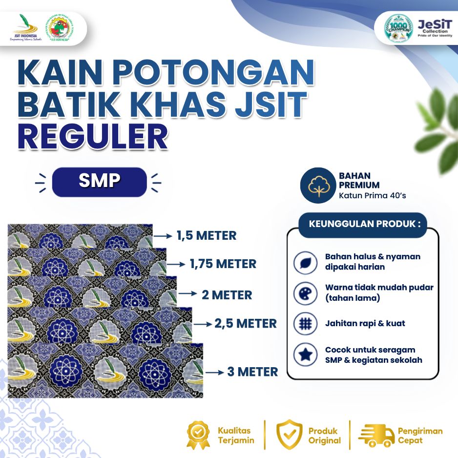 Bahan Kain Batik Potongan Regular SMP