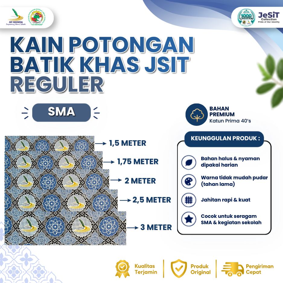 Bahan Kain Batik Potongan Regular SMA
