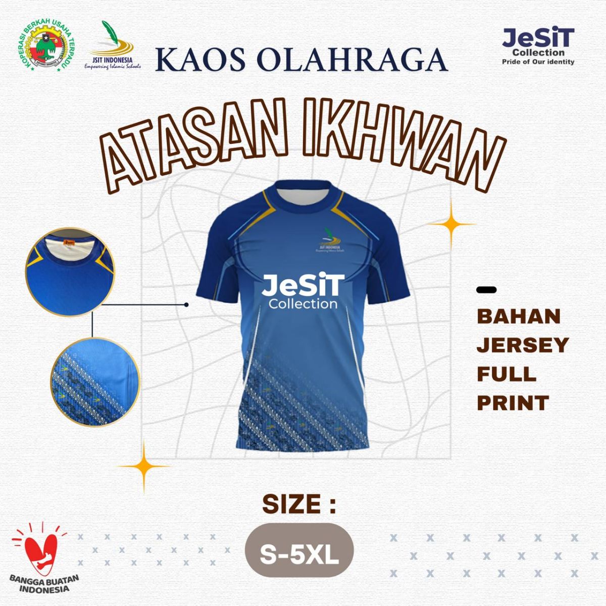 Kaos Olahraga Jersey Guru Ikhwan Lengan Pendek