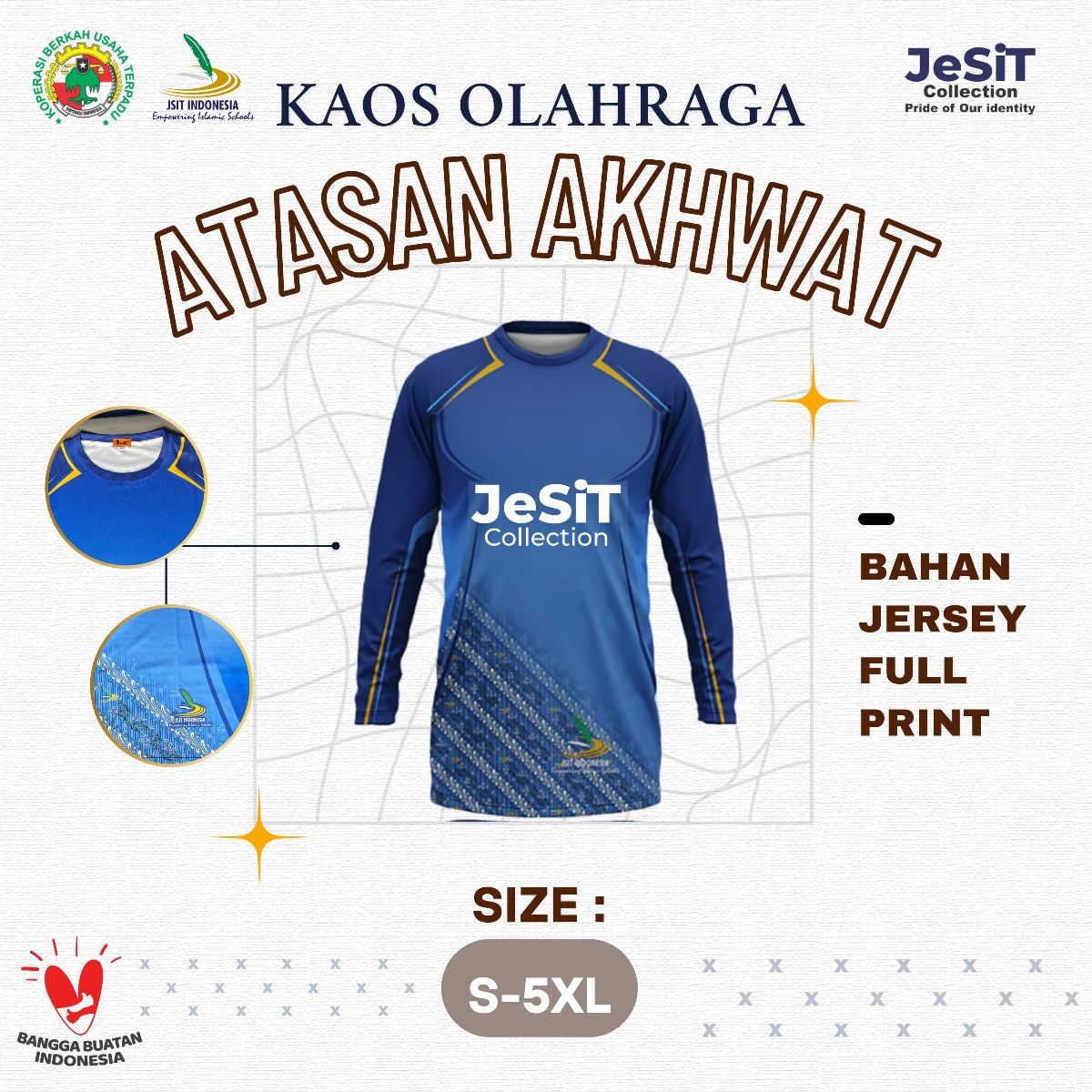 Kaos Olahraga Jersey Guru Akhwat