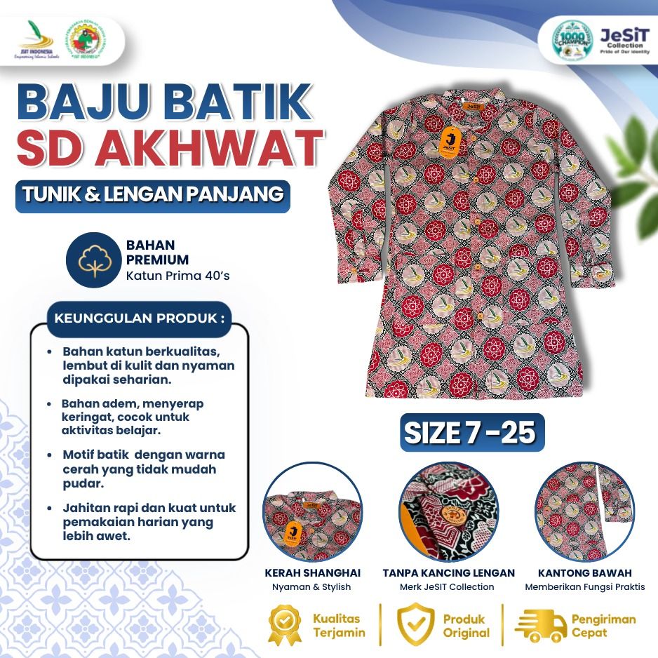 Baju Batik SD Akhwat Tunik