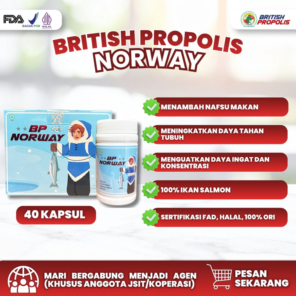 British Propolis Norway Atlantic Salmon Oil